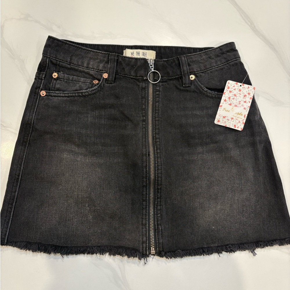 Free People black Mini Skirt